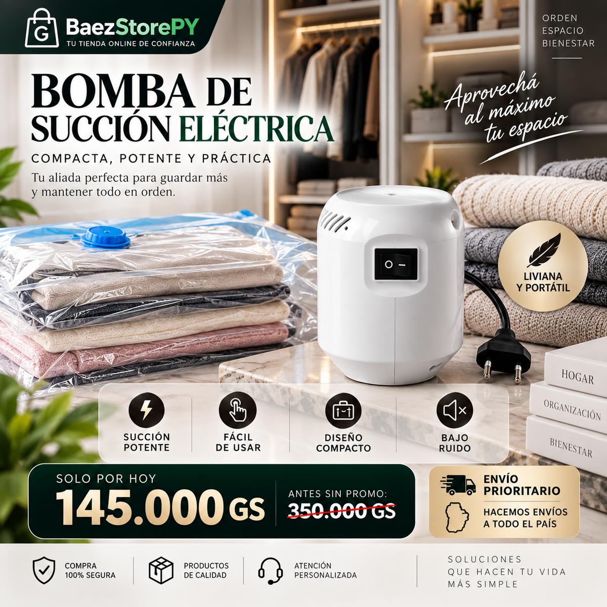 Bomba Eléctrica Vacuum Pro ⭐